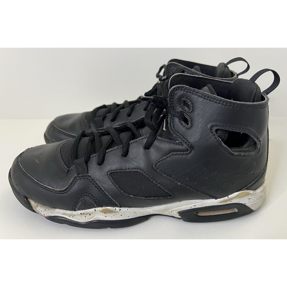 Nike Air Jordan Flight Club 91 BG Boys Size 7Y Black Basketball Shoes Sneakers